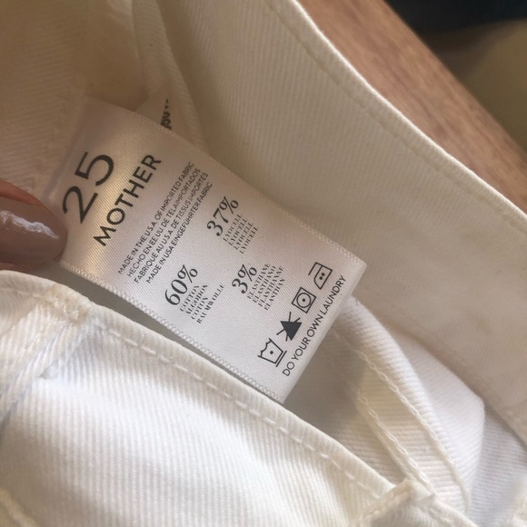 Mother skinny white denim Looker Ankle Fray - Picture 5 of 7